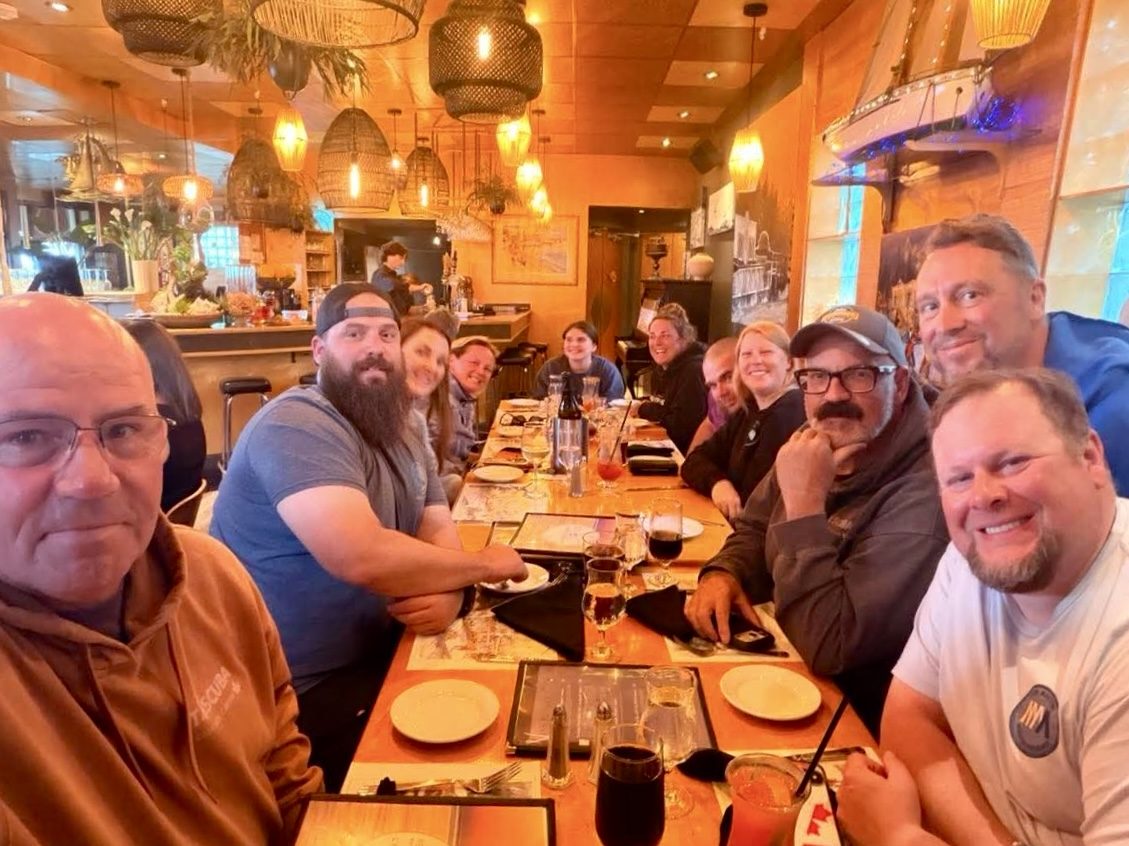 Dinner with the dive crew