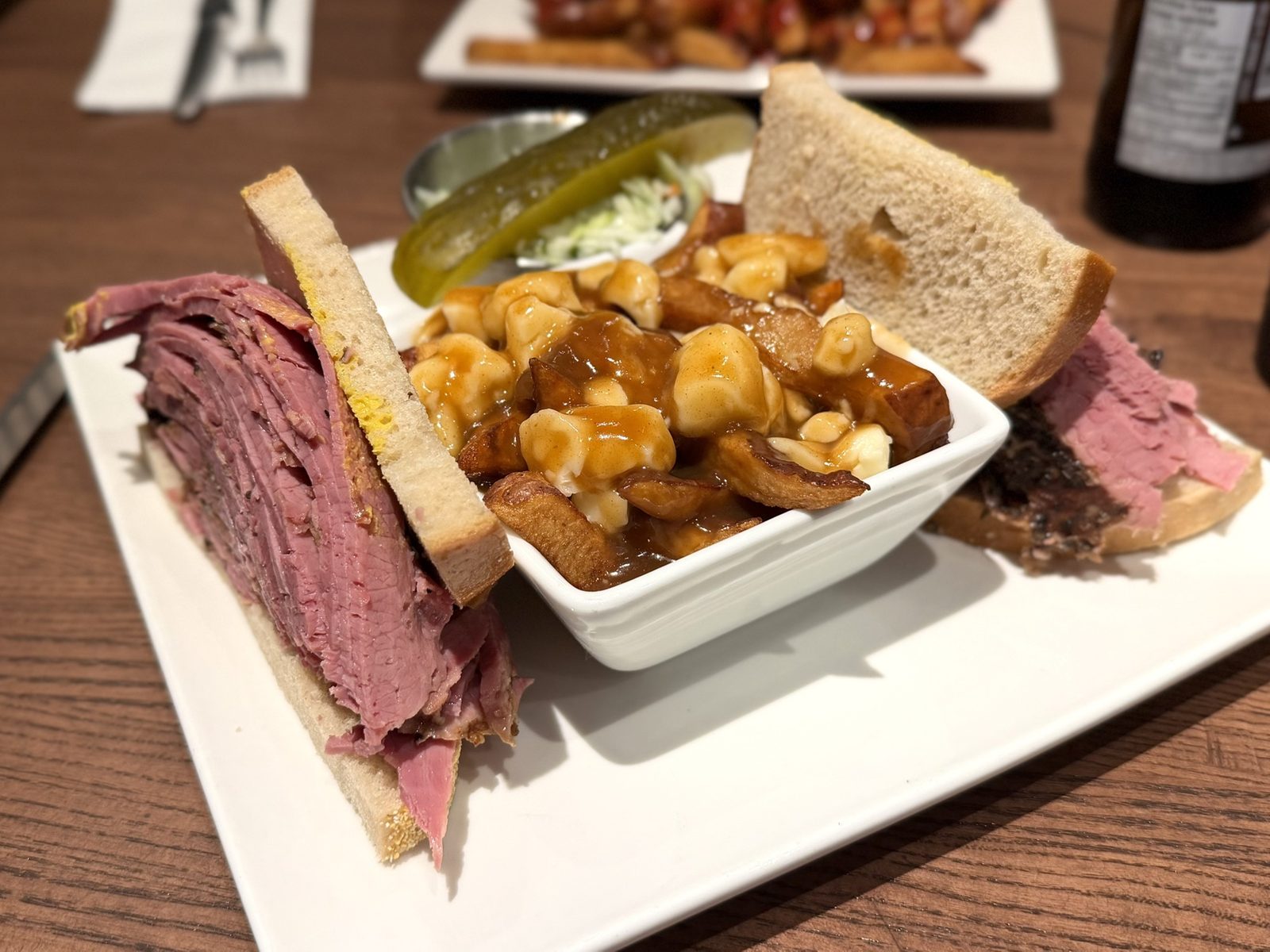 Montreal smoked meat and poutine