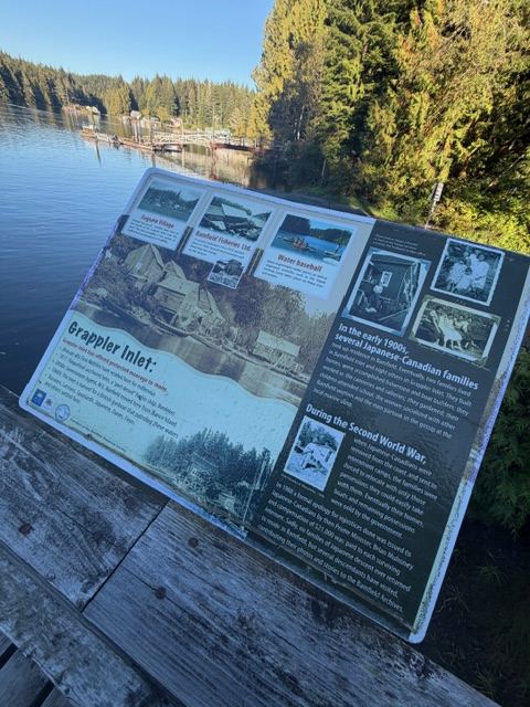 Grappler Inlet history board