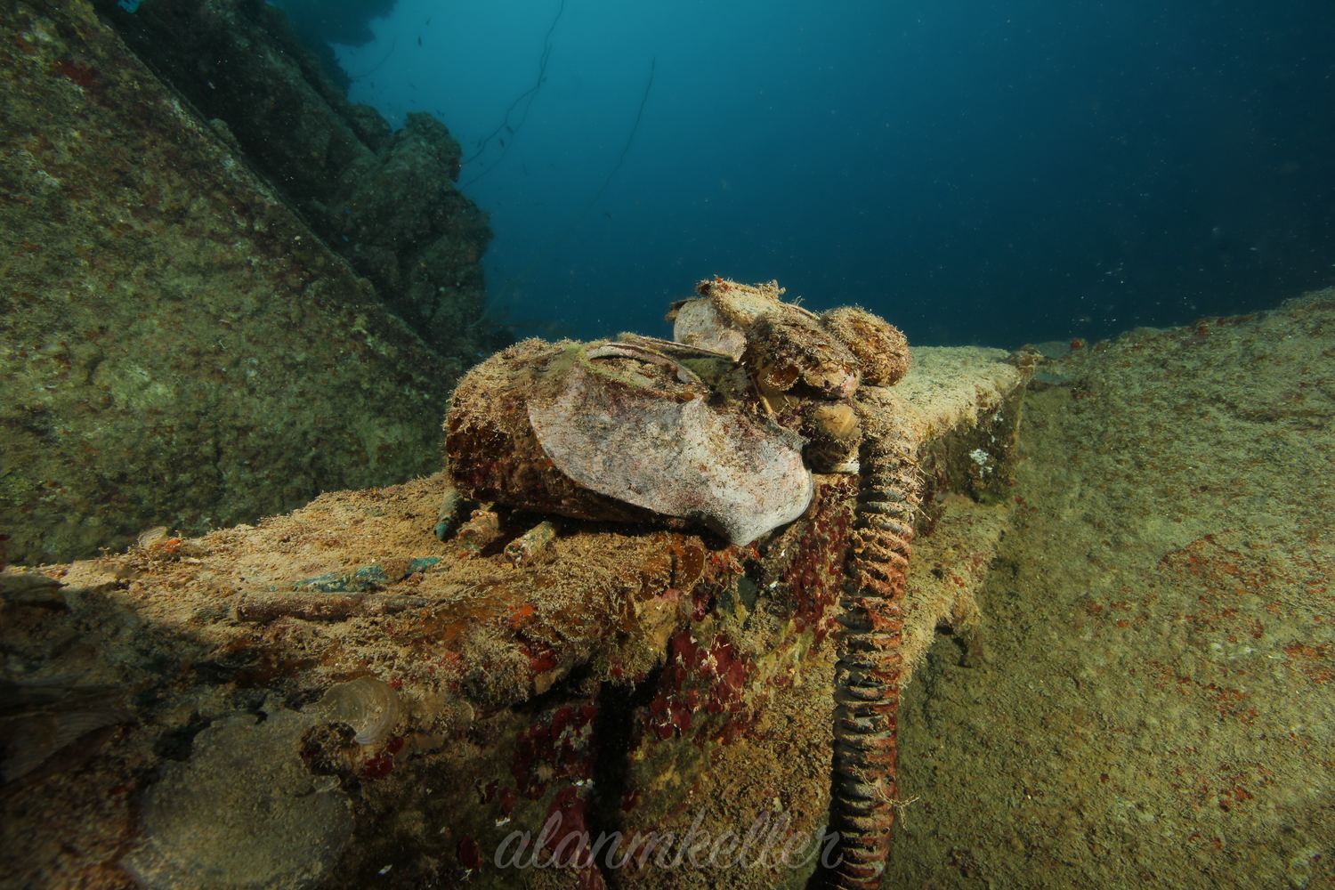 Encrusted artifacts on the San Francisco Maru, Truk Lagoon