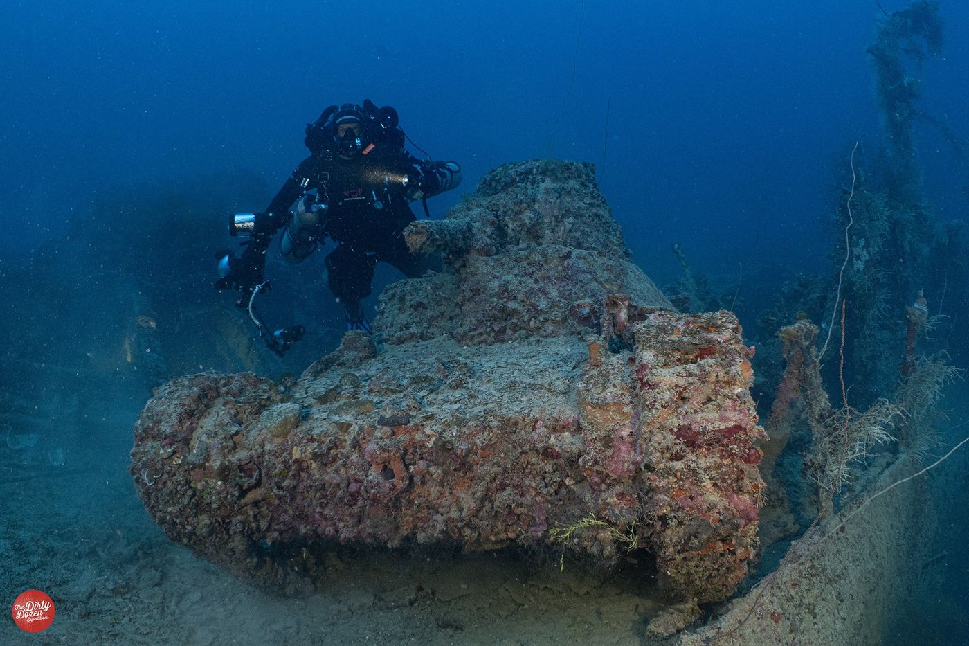 A diver over ordnance, eighty years on the bottom