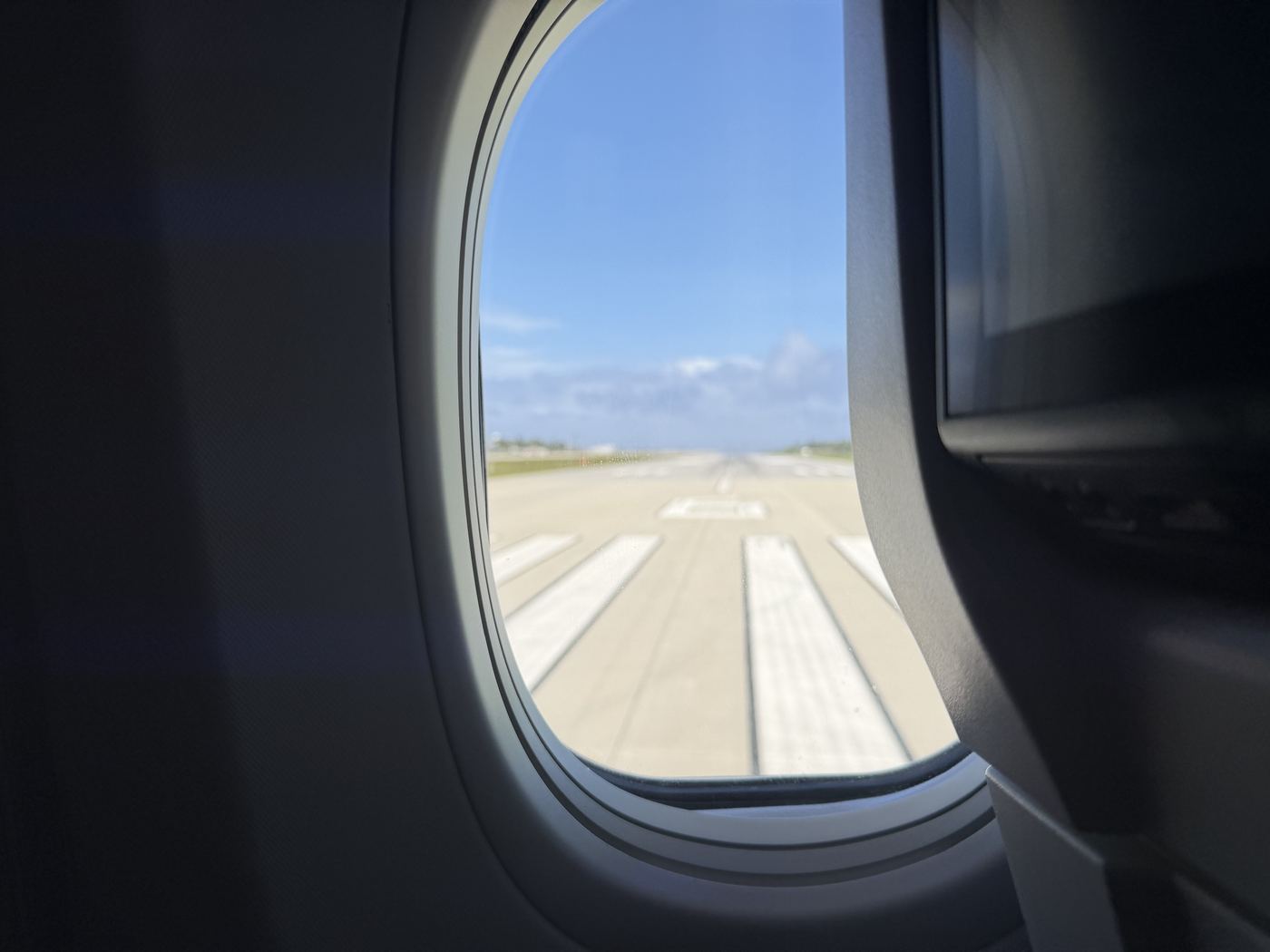 Runway through the window