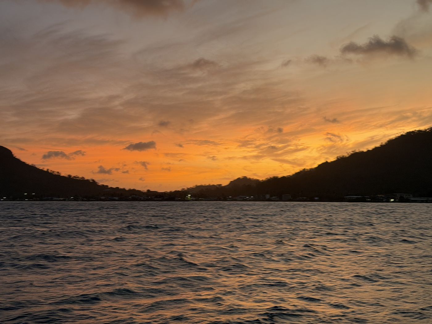 Sunset over the lagoon