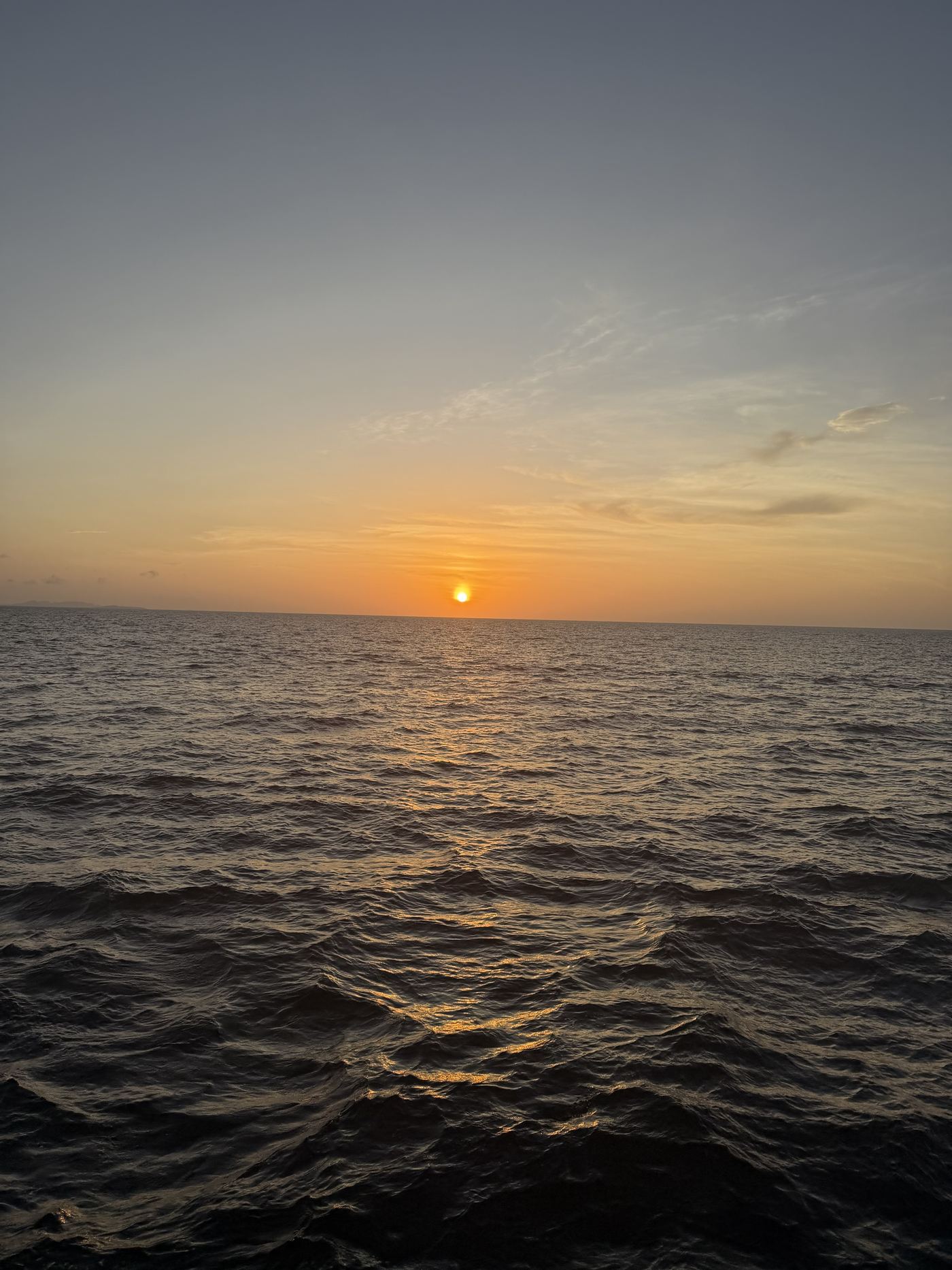 Sunrise over the lagoon on the last morning