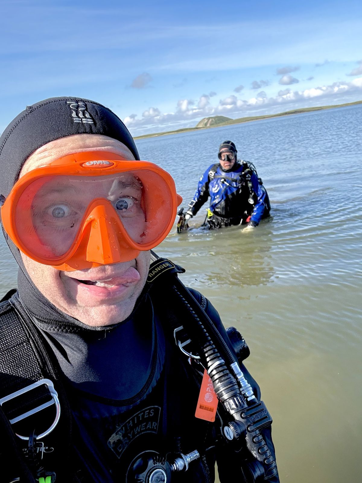 Sean and Alan diving the Arctic Ocean at Tuktoyaktuk